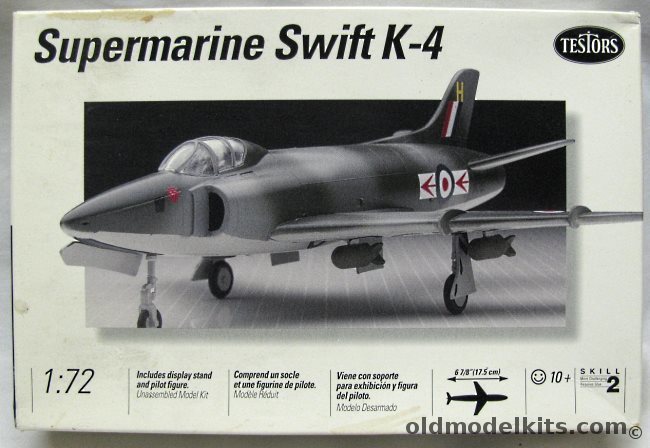 Testors 1/72 Supermarine Swift K-4, 943 plastic model kit